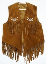 Gilet à franges en cuir