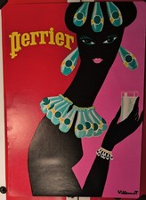 Affiche villemot perrier - villemot, femme
