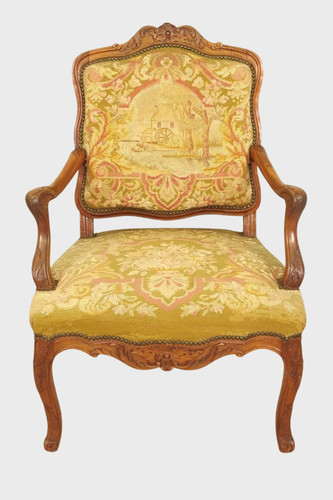 Fauteuil régence noyer - fauteuil,