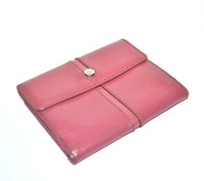 LAMARTHE Porte-monnaie en cuir rose Fuschia vintage maroquinerie