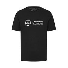 T-Shirt Noir Avec Grand Logo 3D Officiel Mercedes AMG Petronas F1