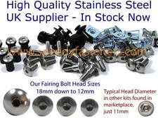 Complet Inox Tête de fourche Boulons & pare-brise kit pour Suzuki Gsxr 750