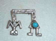 belle broche  Navajo en argent
