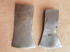 Lot ancienne hache ancien outil outillage bûcheron abattage fer forgé coupe bois