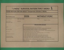 PORT OFFERT ration de survie