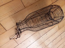  ANCIENNE NASSE A POISSONS  FIL DE FER  PIEGE DECO  article de PECHE ancien 