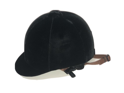 Equestrian black velvet helmet - equestrian,