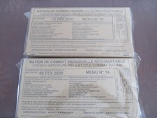 NEUFS LOT 2 RATIONS DE COMBAT