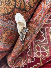 Épingle à chapeau ancienne Art nouveau (1890-1910) floral, Nacre , collection