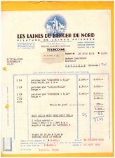 TOURCOING (59) USINE FILATURE / LAINE Peignée "LAINES DU BERGER DU NORD" en 1953