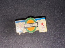 (V9) PINS BADGE ENAMEL VINTAGE TOURTEL JEUX OLYMPIQUES ALBERTVILLE 1992