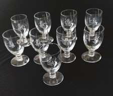 SUITE DE 8 VERRES A PORTO EN CRISTAL DE LA COMPAGNIE DES MESSAGERIES MARITIMES