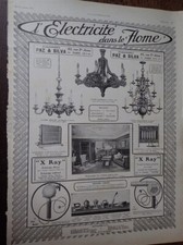PAZ ET SILVA + FLAMME BLEUE + lampe TITUS + amortisseur JM pub ILLUSTRATION 1913