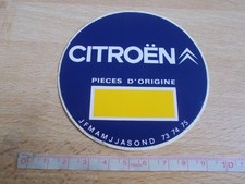 Autocollant certificat de garantie CITROËN - 1973-1975
