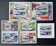 Tchad 2012 Mi. 2664 - 2667 Bl. 532 - 535 Trains Railways TGV Concorde Eurostar