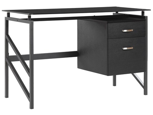 Beliani bureau plateau verre - bureau,