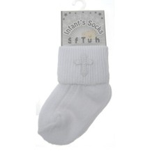 Chaussettes bébé garcon ou fille NEUF blanc 0-12 mois bapteme ceremonie cadeau