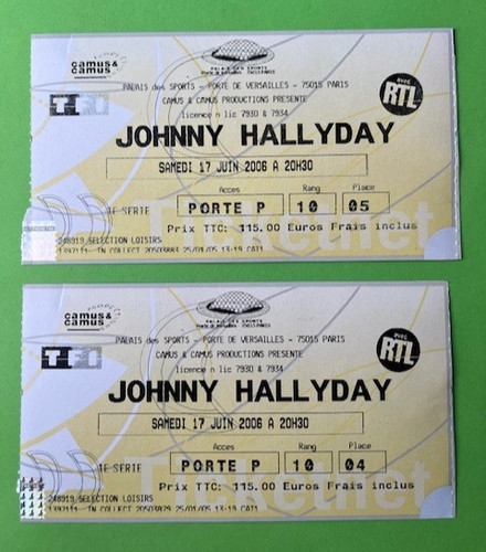 Tickets billets places - 2,