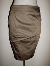 SUPERBE JUPE TULIPE H&M SATINE TAUPE BELLE COUTURE EN DECO T:38