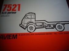 PUB ANCIENNE CAMION 7521 PORTEUR 4x4 , SAVIEM Brochure prospekt auto 