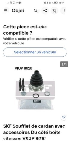 Soufflet cardan gauche - soufflet,