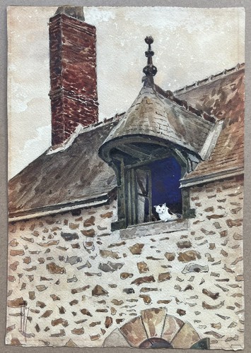 Aquarelle originale ancienne - aquarelle,