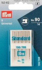5 Aiguilles De Machine À Coudre Prym 130/705 Standard 90 À Tige Plate