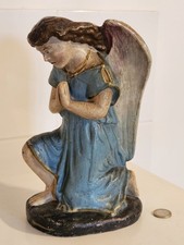 Ancienne Statue ANGE Plâtre Polychrome XIXe XXe Eglise religion Dévotion Ex Voto