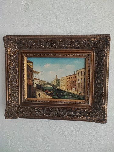 Huile sur toile vue - huile,