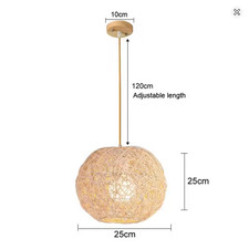 lampe suspendue Lustre Plafond luminaire Rotin Osier Bambou luminaire