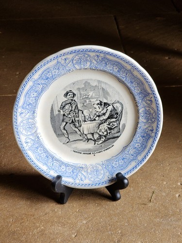 Assiette porcelaine parlante - porcelaine,