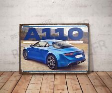 Plaque métal vintage Alpine A110 Enseigne Garage Décoration Déco nouvelle