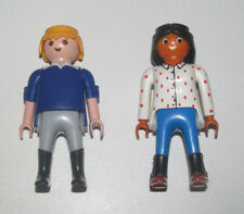 Playmobil Figurine Personnage Lot Couple Homme Blond + Femmes Brune NEW