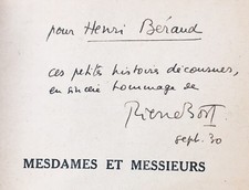 EO SP dédicace ENVOI DE PIERRE BOST À HENRI BÉRAUD 1930 - MESDAMES ET MESSIEURS 