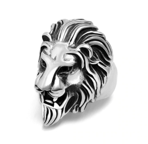 Bague acier tête - bague,