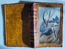 Ancien couvre livre Oiseaux Chasse
