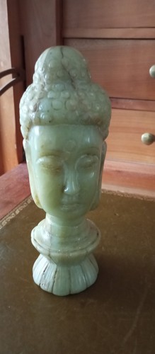 Tête bouddha pierre - de,