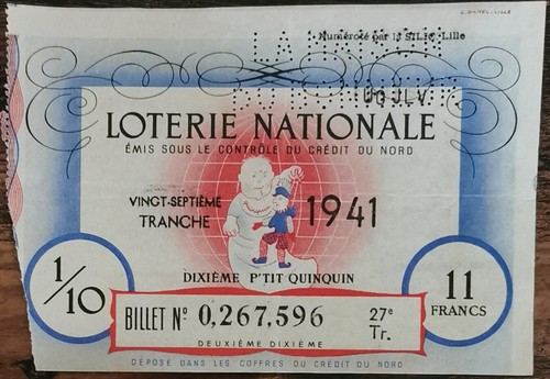 Billet loterie nationale - billet, de