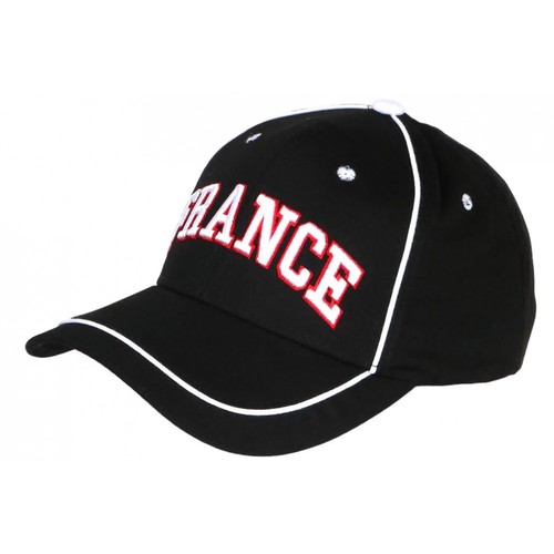 Casquette france noire - noire, drapeau