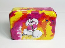 Ancienne petite BOÎTE DIDDL Métal ExE Coeur DIDDLINA Rare Papier Bloc Feuille 