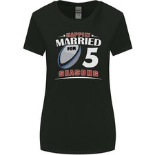 T-Shirt Rugby Femme Large Coupe Pour Le 5E Anniversaire De Mariage