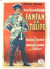 AFFICHE CINEMA MUET 1925 PATHE RURAL FANFAN LA TULIPE René PERON GAUMONT escrime