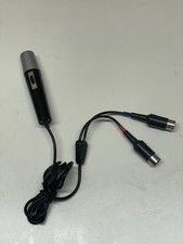 Microphone filaire avec câble intégré et double connecteur DIN (3 et 5 broches)