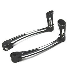 2x CNC noir de moto Talon