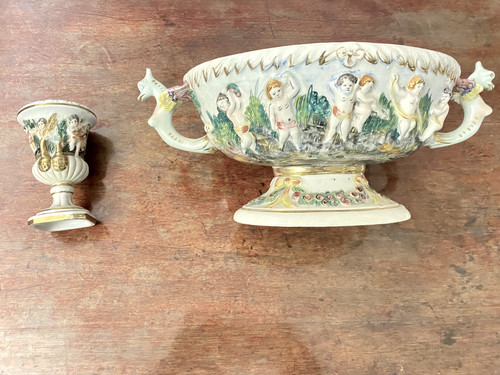 Ensemble vase capodimonte - ensemble, r