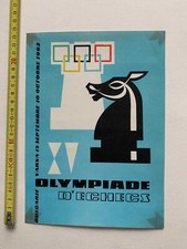 Chess Olympiad 1962 Varna Bulgaria vintage flyer