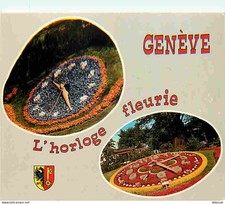 Suisse - Genève - L'Horloge fleurie - Multivues - CPM - Voir Scans Recto-Verso