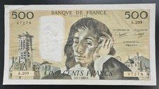 500 FRANCS 5-7- 1984  A.209 PASCAL BILLET FRANCE