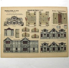 Découpage Imagerie d'Epinal Pellerin n°1313 Maison rustique Baden constructions
