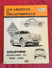 ETUDE TECHNIQUE / RENAULT Dauphine Gordini 1093 Ondine Floride 1956-1967